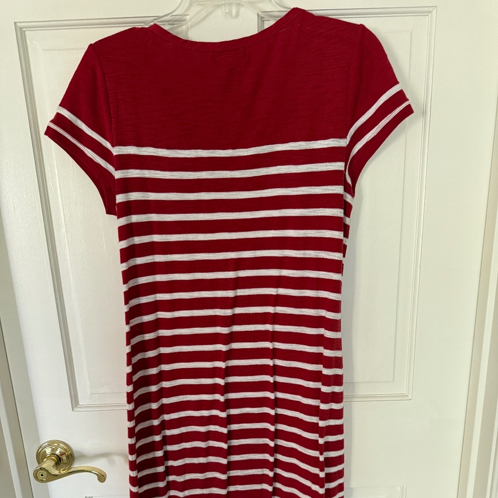 Ralph Lauren, red and white striped casual dress, Size M - Picture 2 of 2